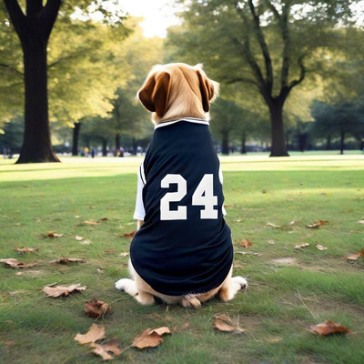 狗狗衣服中大型犬春夏季宠物帅气假两件金毛拉布拉多杜宾衣服薄款