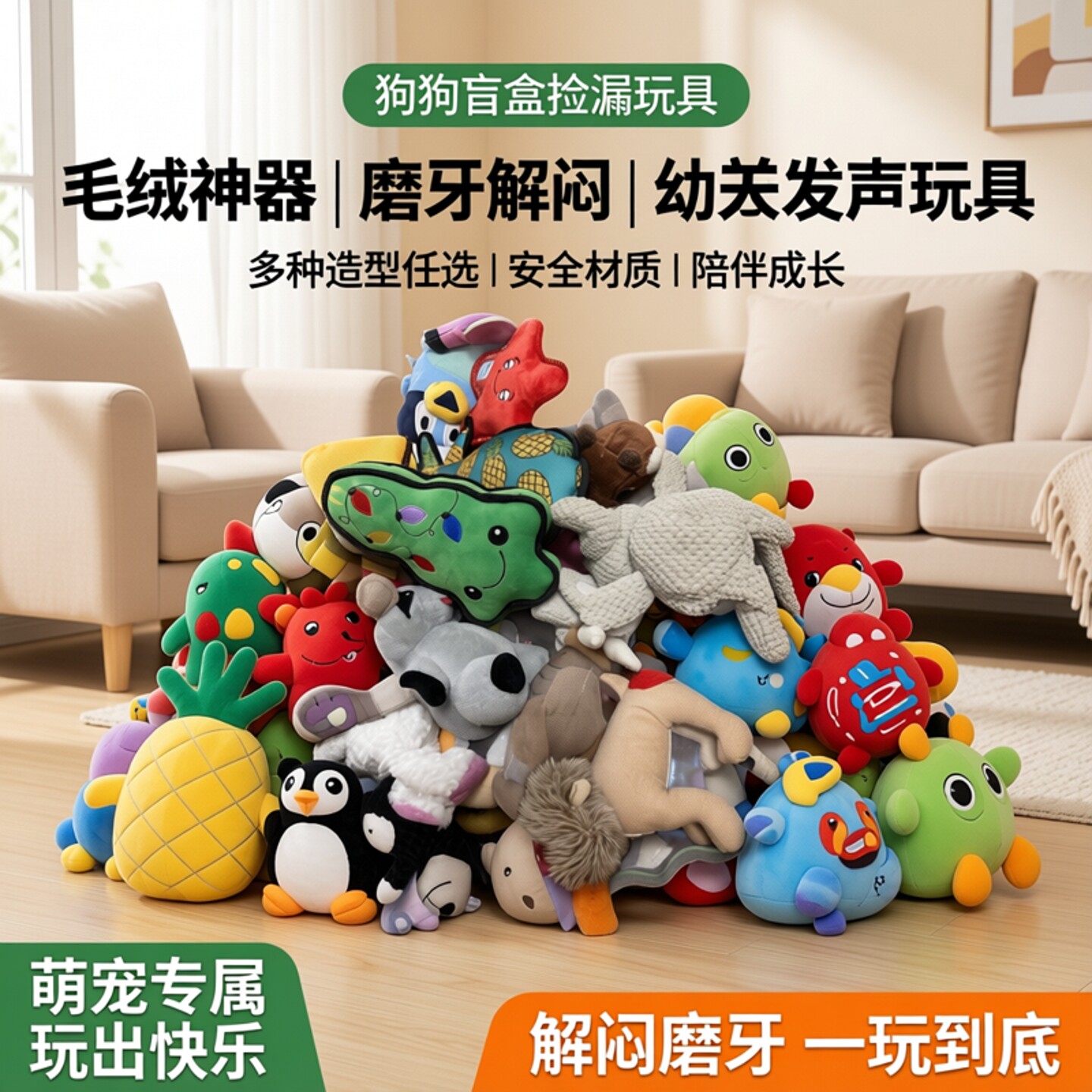 狗狗盲盒捡漏玩具用品玩具磨牙解闷毛绒神器宠物幼犬发声小狗金毛