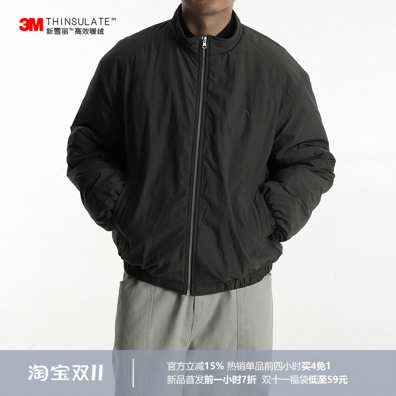 AWT24秋冬新款  3M新雪丽保暖材质 基础分割立领棉服外套男女