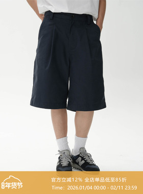 AWT25SS 简约挺括六分直筒宽松短裤