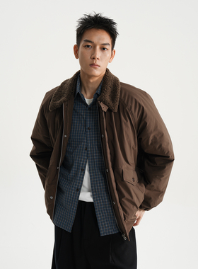 AWT25AW 3M新雪丽棉毛领宽松巴恩风夹克 简约防泼水棉服外套男女