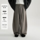 男女 秋冬简约百搭宽松阔腿气球裤 AWT25AW 茧型羊毛花纱宽松西裤