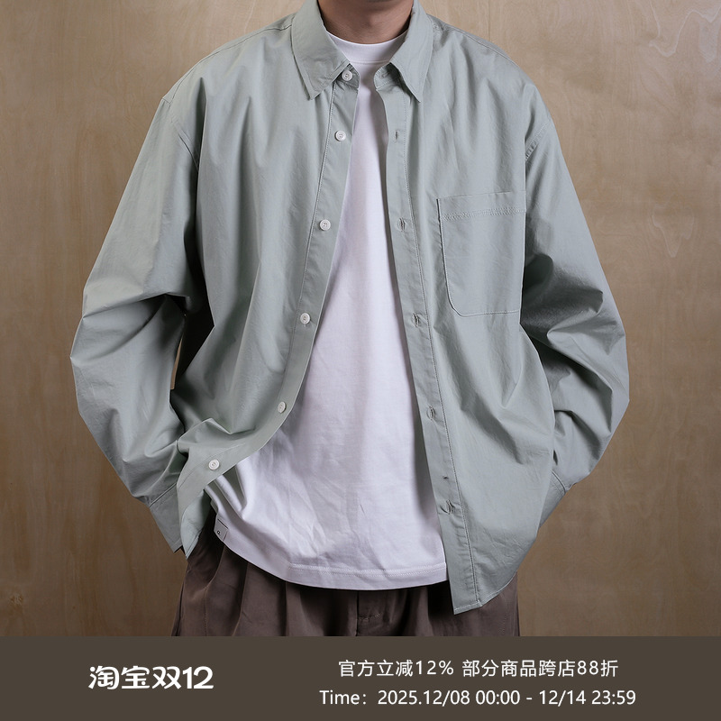 洗水棉宽松多色长袖衬衫