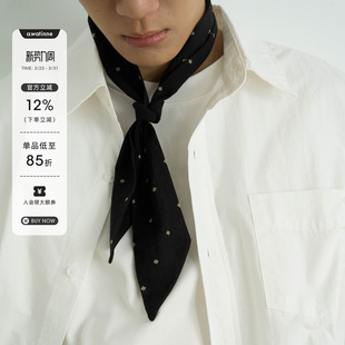 男女同款 优雅感易穿戴领巾 菱形小碎花百搭丝巾 AWT25AW