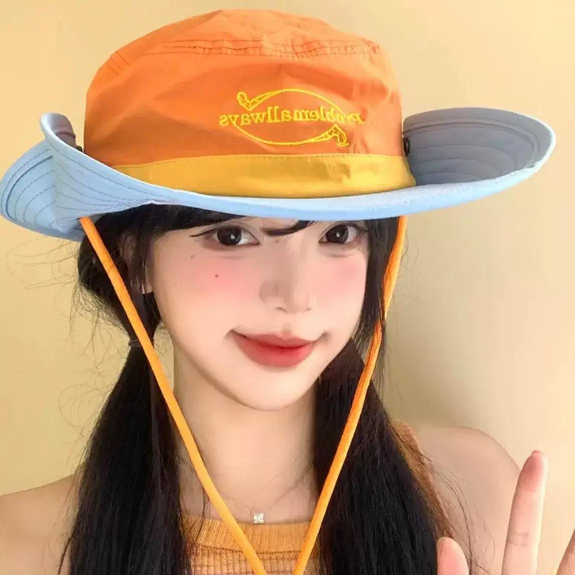 帽子女夏季登山帽大檐遮阳渔夫帽