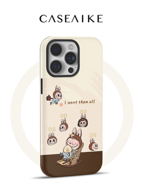 拉布布四大心愿适用于苹果16promax手机壳磁吸iPhone15女款ip14菲林壳二合一13pro超薄12pm新款11全包x保护套