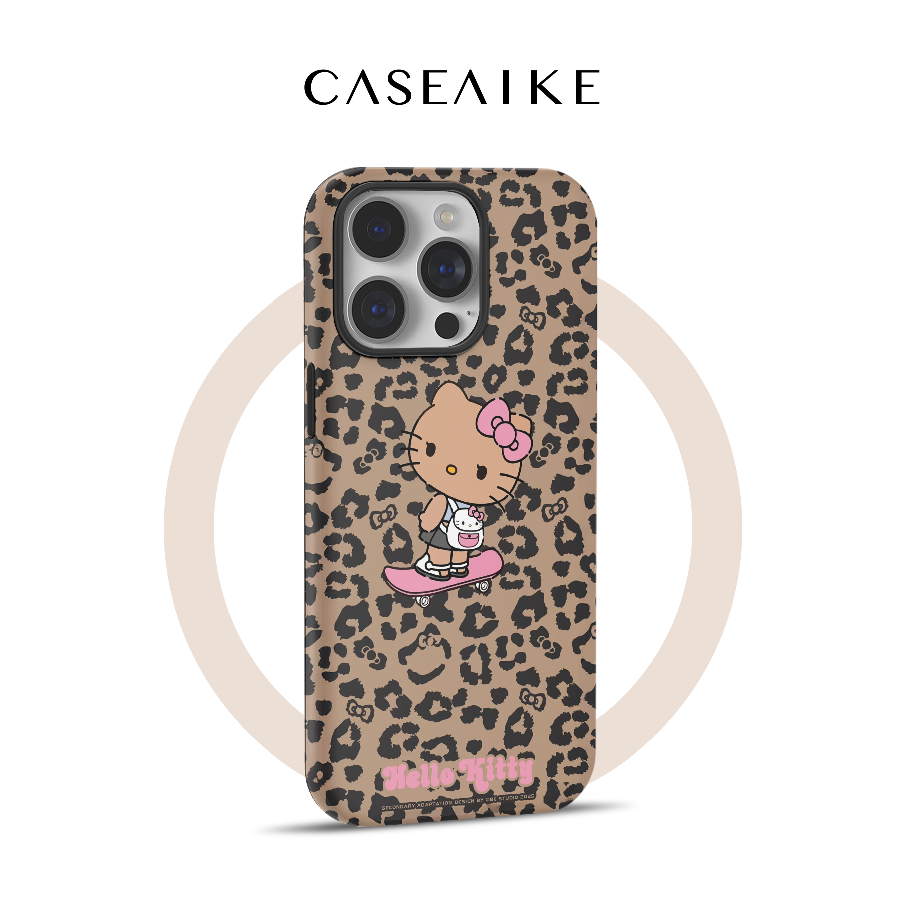 适用于苹果16promax手机壳磁吸iPhone15滑板黑皮Kitty猫17promax卡通14/13菲林壳二合一12/11新款x防摔保护套