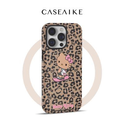 适用于苹果16promax手机壳磁吸iPhone15滑板黑皮Kitty猫14promax卡通13菲林壳二合一12超火11新款x防摔保护套