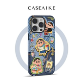 适用于苹果16promax手机壳磁吸15pro牛仔彩绘小新iPhone14超火13菲林壳二合一12女款 小众11防摔xm全包x保护套