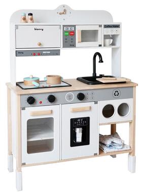 kienvy童过家家儿厨房玩木具宝宝648真木质做饭仿煮饭制女孩大号