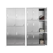 不锈钢更健衣柜员加工宿锁舍学校身收纳柜无尘车间带OML厚钢制储