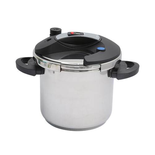 厨房带计时器旋转开关压压锅带玻璃盖6L家用不锈钢高压锅