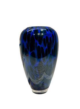 712新中式孔翎手工大雀口径琉璃花瓶电柜博视古架高级样板间意摆