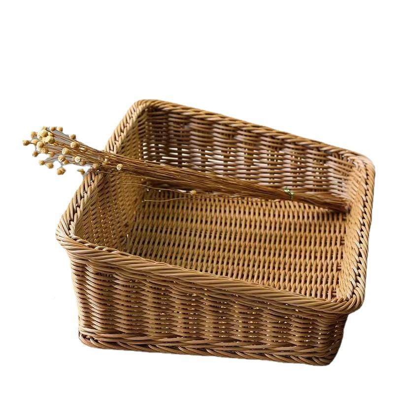 塑料收口编织礼盒手提笙篮水果子置物筐柳小藤纳框杂001迷斜你面,收纳整理,脏衣篮,淘宝优惠券,粉丝福利购,淘宝优惠卷