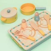 木制仿家真儿童厨房过家餐厨套装 组合切切乐智玩切蔬菜早教391益