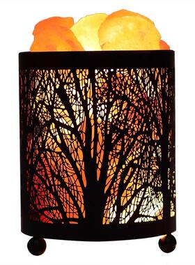 喜马拉雅16695气盐小夜灯清新林空气森树影铁艺雕刻家用灯空净化