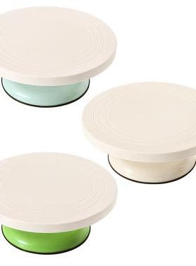 3色硅底蛋糕转盘花防滑耐磨静音BH-3BHT裱花胶台带刻度烘工具蛋糕