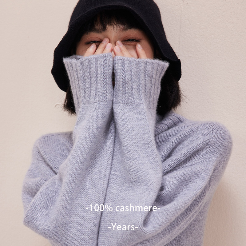 邂逅冬季丨慵懒风纯羊绒衫高领毛衣红色加厚保暖女宽松针织套头衫,女装/女士精品,羊绒衫,淘宝优惠券,粉丝福利购,淘宝优惠卷