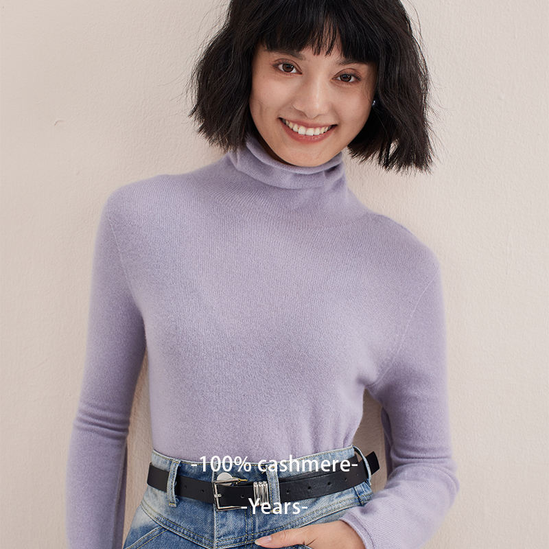 23新款丨100%山羊绒高领针织打底