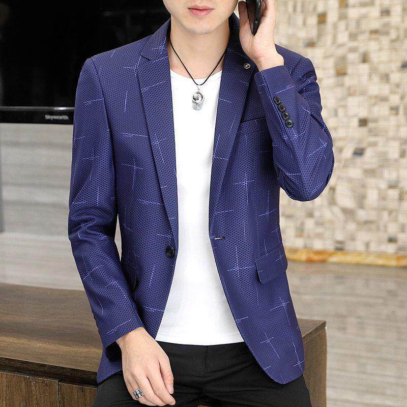 2023春秋新款男士西服上衣小西装韩版休闲修身潮流青年外套西服男