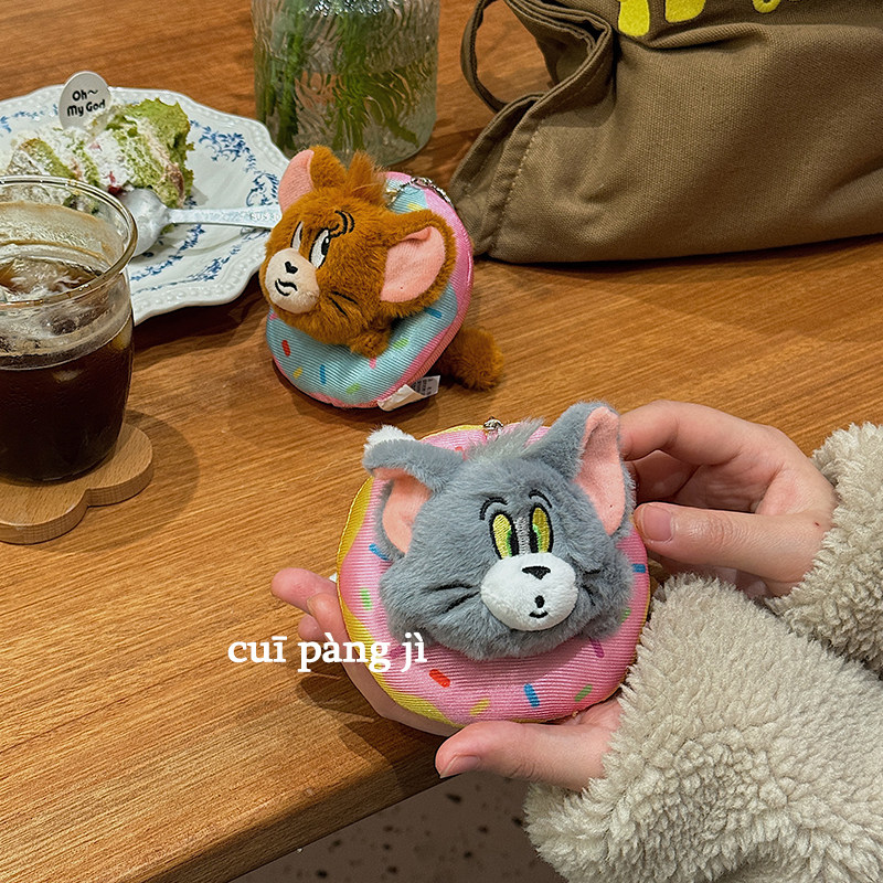 猫和老鼠甜甜圈汤姆猫毛绒挂件图片