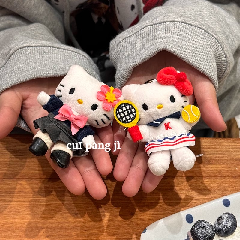 豹纹棒球Kitty迷你可爱挂件