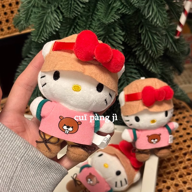 可爱户外徒步Kitty毛绒挂件