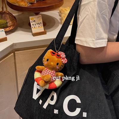 可爱夏威夷黑皮泳圈kt猫包包挂件