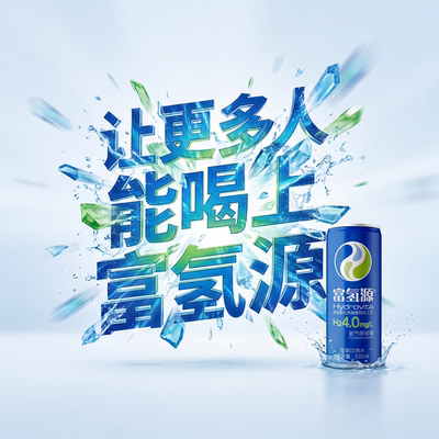 富氢源 富氢水 胡大一 4.0mg/L  330ml*60箱*1440罐  4000ppb