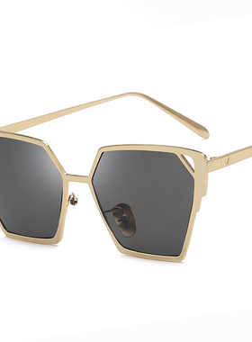 韩版潮牌太阳眼镜VF金属时尚前卫防紫外蛤蟆镜男女士墨镜炫目色彩