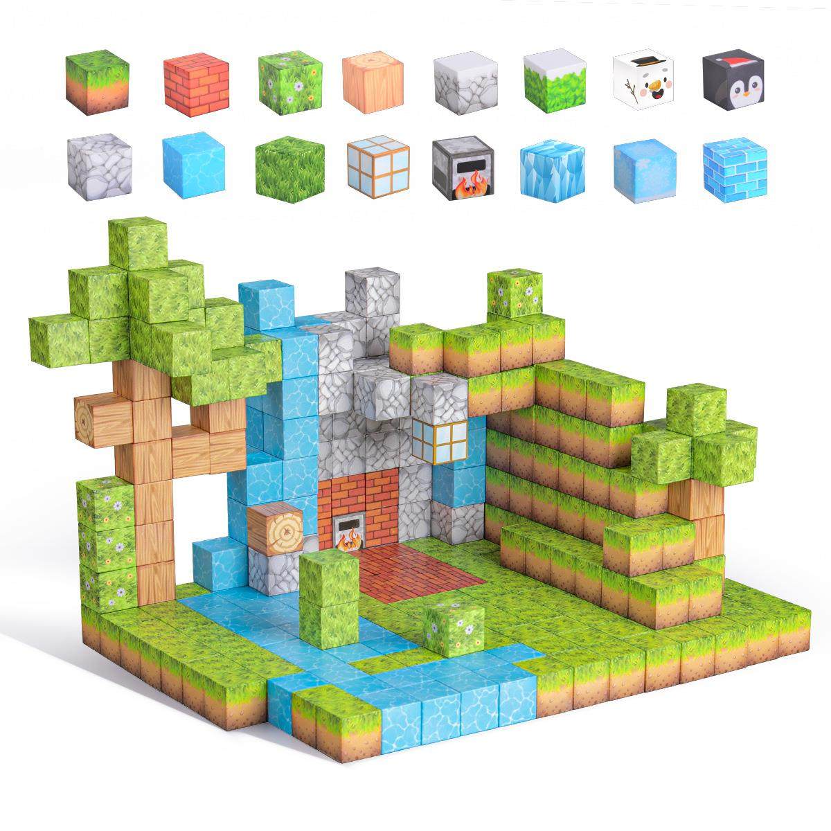 家直销磁力方块彩D盒套装冰雪装森林主题IY拼积木20mm儿ERQ童玩厂,玩具/童车/益智/积木/模型,磁力片/磁性棒/磁性积木,淘宝优惠券,粉丝福利购,淘宝优惠卷