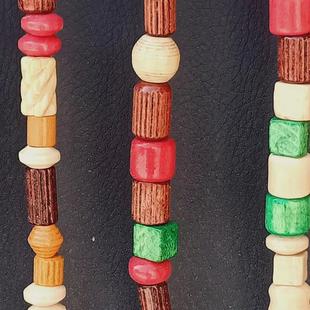 2022年热卖 隔断仿古七彩木珠门帘有现货 新款