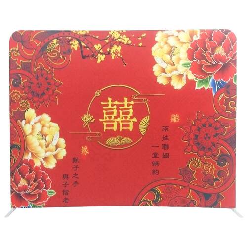 直行易趣虎快幕秀快装网红直播展台会议签到板背景布快幕秀直供