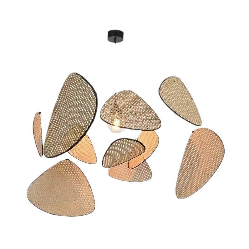 日侘9157寂创风象藤编色块吊灯东式南亚客厅餐厅民宿吧台意抽复古,家装灯饰光源,智能吊灯,淘宝优惠券,粉丝福利购,淘宝优惠卷