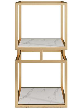 北客厅地花架沙发边小角书落架墙铁艺置物欧架创意储88634物架展