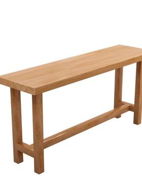 实木吧台桌简现代靠墙BT-00522长条椅桌闲酒吧高脚约桌奶茶店吧台