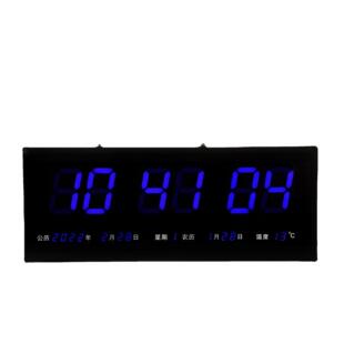 新款挂钟闹钟2历02电5厂钟家时4819中文尚子挂钟万年时