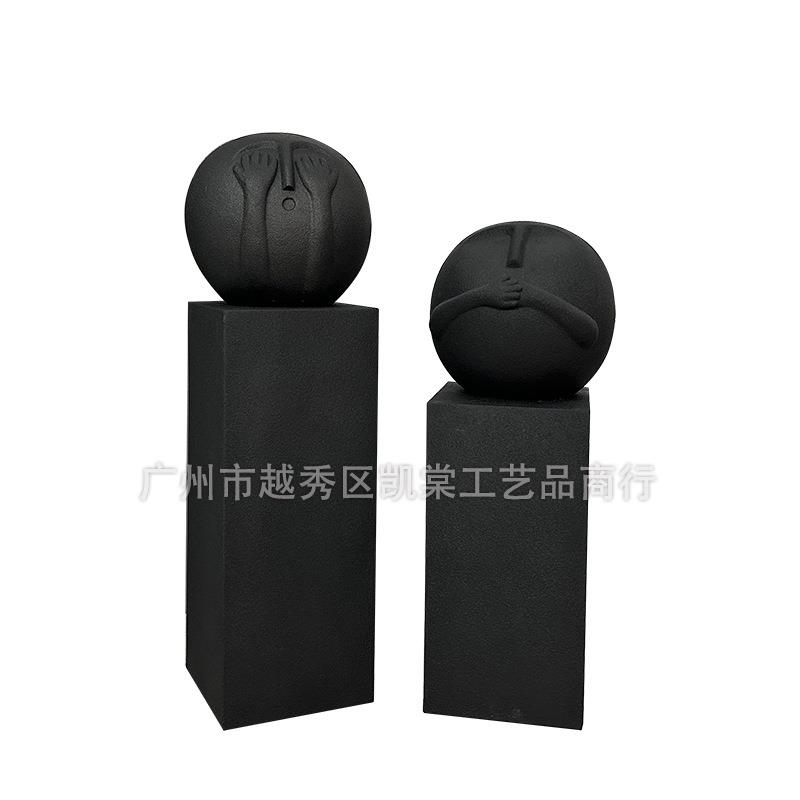 时尚玻璃钢勿听勿视言勿酒店摆设展厅软装设计别墅景观商场装饰