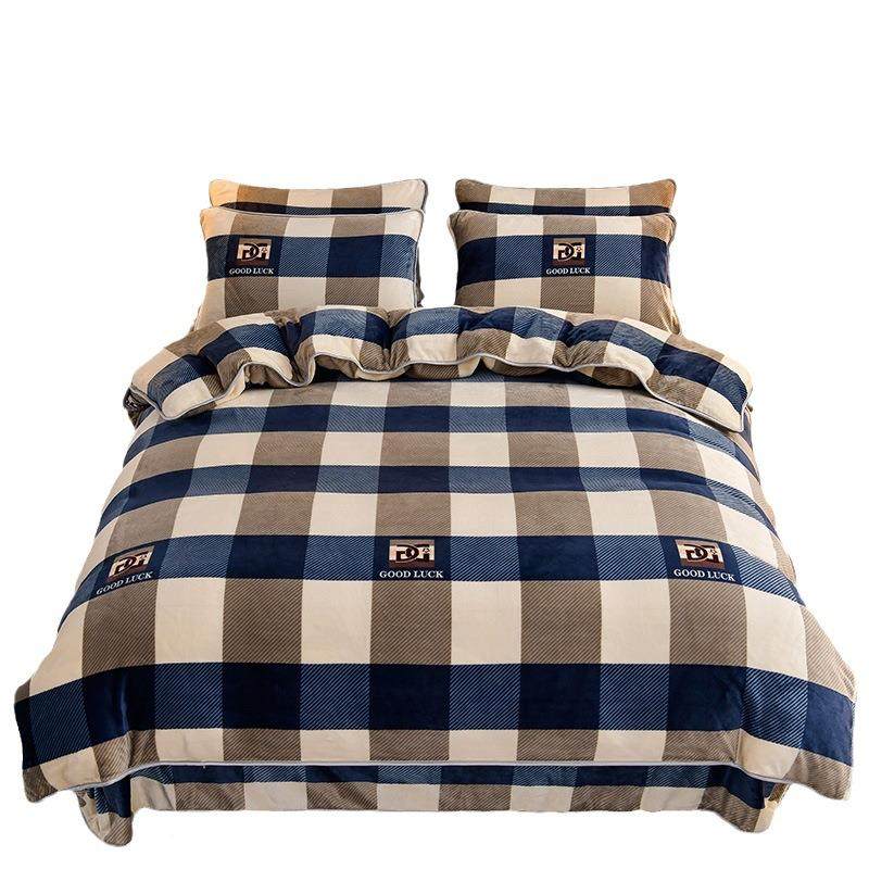 新款牛奶亲绒套四件秋lexuan冬加厚保暖件套肤宝宝绒单被套床上用,床上用品,床品套件/四件套/多件套,淘宝优惠券,粉丝福利购,淘宝优惠卷