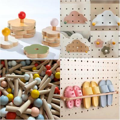 实木定制洞洞板配件云朵火柴棍