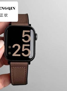 优嗖嗖适用华为fit3手表表带疯马纹皮质腕带高级感磁吸智能运动华