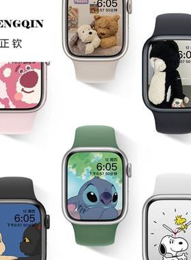 适用苹果S10手表S10表带applewatch9硅胶iwatchS8女款腕带Ultra2