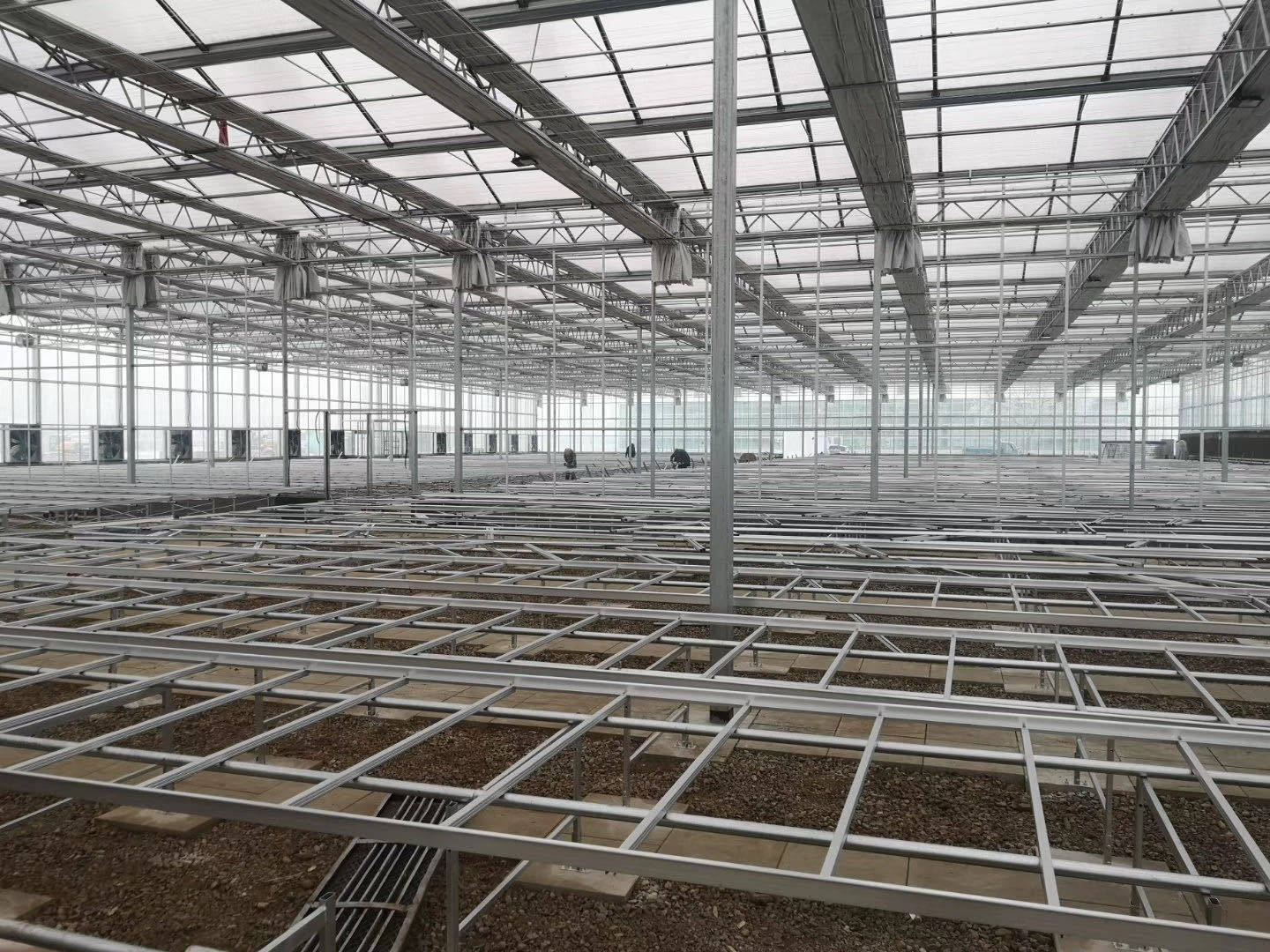 智能玻璃温室大棚连栋温室阳光板温室大棚骨架现代化农业设施大棚