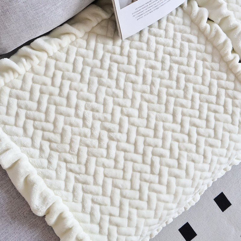 法兰绒浙江韩式木耳边椅子垫加厚