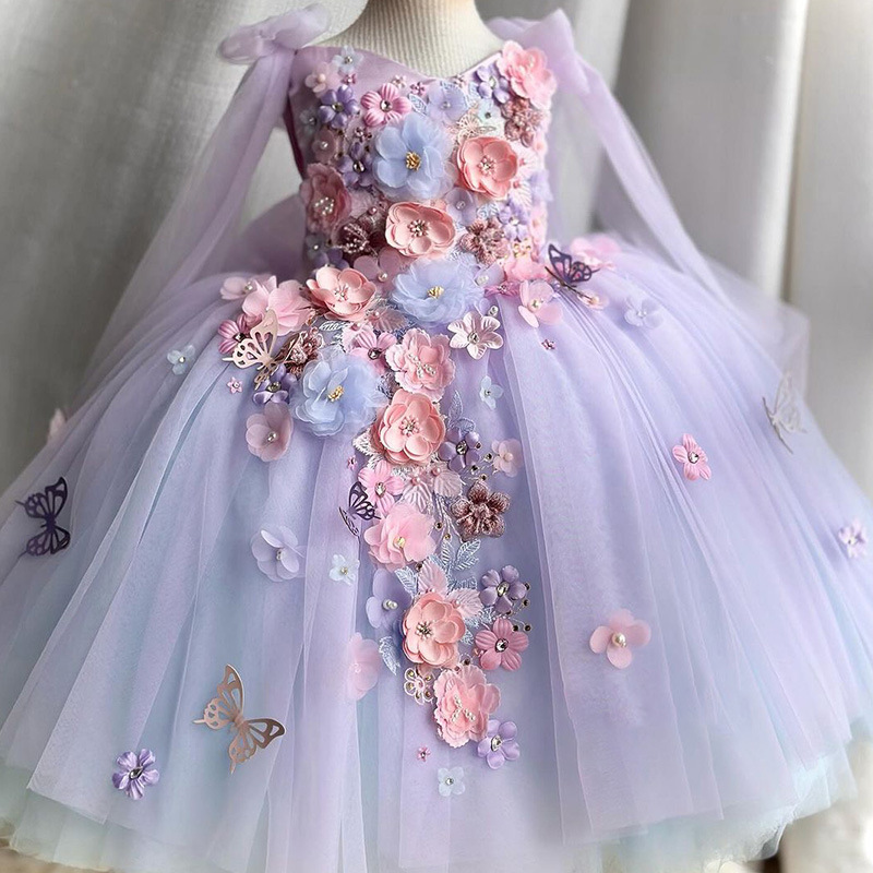 六一儿童节周岁礼服刺绣2025新款女童花仙子中小童蓬蓬纱公主