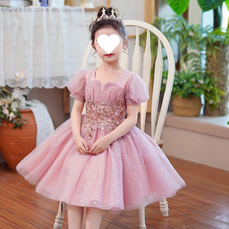 2025新款儿童礼服公主裙花童婚礼高端小女孩晚礼服女童钢琴