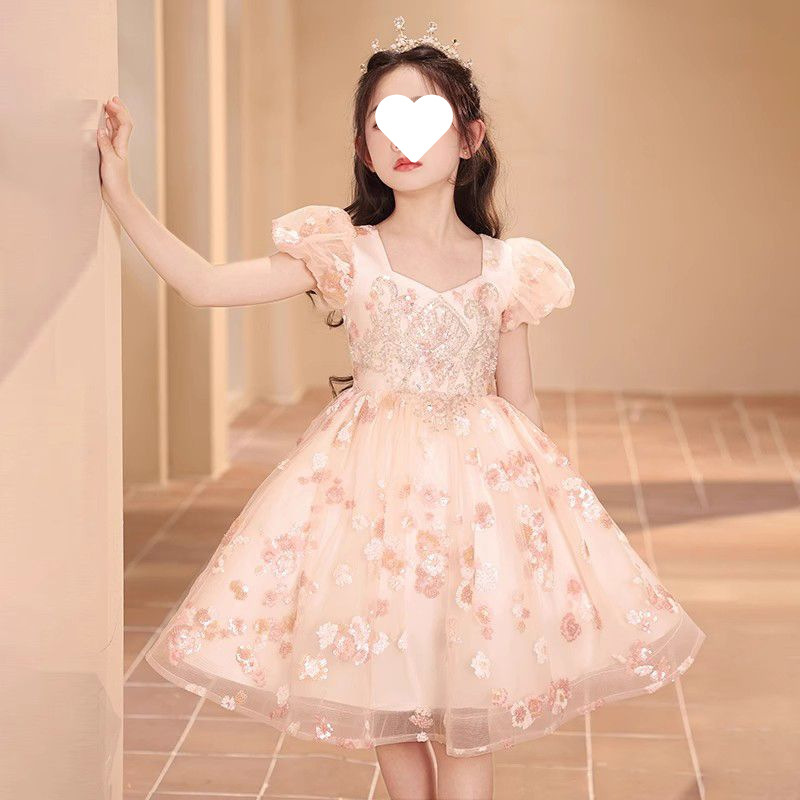 女童礼服2025夏季超仙花童小女孩高端生日儿童主