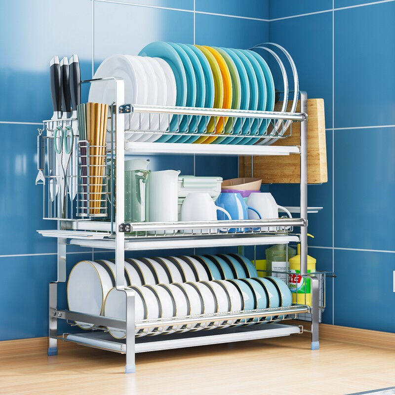 达派屋（DAPAIHOME）304不锈钢碗架沥水架碗碟架厨房置物架碗柜晾