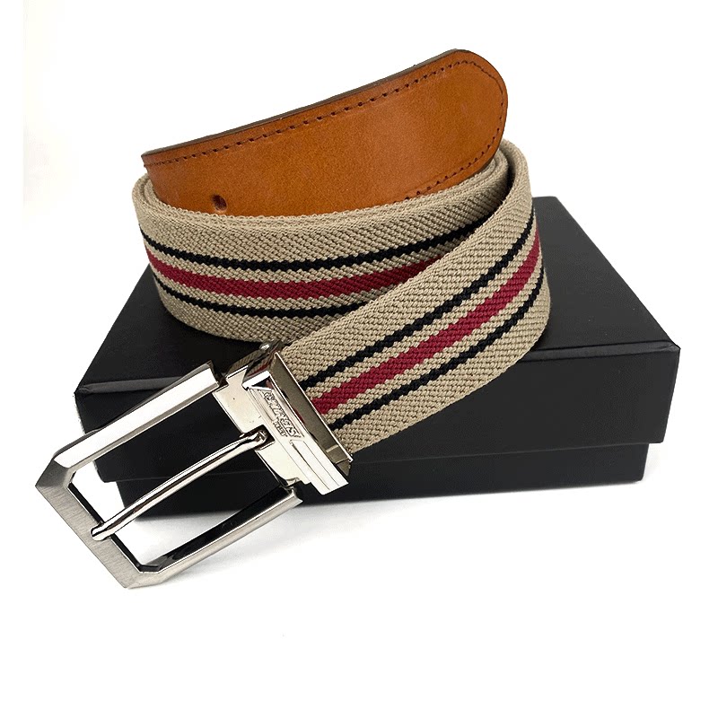 皮带牛皮青年腰带针扣复古棕色百搭牛仔裤潮流皮带耐用时尚裤带