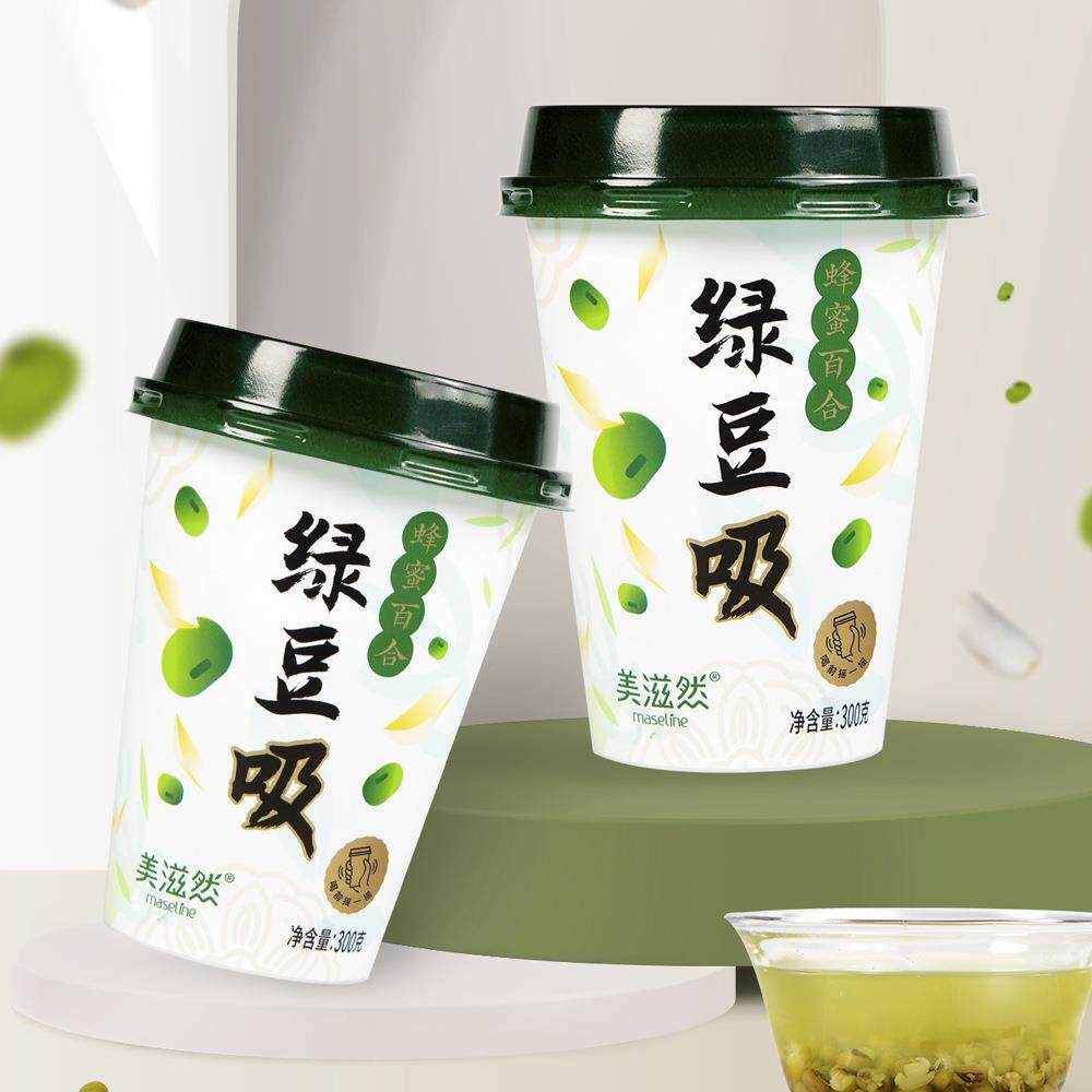 绿豆汤美滋然吸蜂蜜百合豆沙